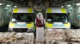 جانب من المساعدات القطرية إلى الأشقاء في غزة