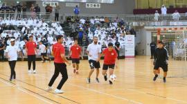 جانب من فعالية تدريب "صقور الملاعب"