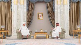 سمو الأمير وولي العهد السعودي خلال جلسة المباحثات