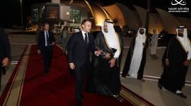 الرئيس الفرنسي لدى مغادرته مطار حمد الدولي