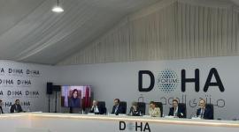 سعادة الشيخة علياء آل ثاني خلال حلقة نقاشية في منتدى الدوحة 2023