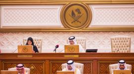 المنصة الرئيسية برئاسة سعادة السيد حسن بن عبدالله الغانم رئيس المجلس