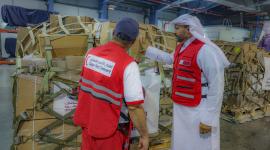 جانب من معاينة المساعدات