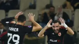 من احتفال لاعبي الأهلي خلال الفوز على أوراوا في كأس العالم للأندية 2023