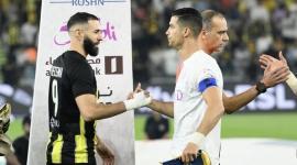 رونالدو وبنزيما في مباراة الاتحاد والنصر