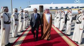 جانب من استقبال رئيس الصومال