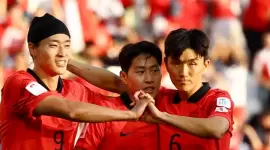 احتفال لاعبو كوريا الجنوبية