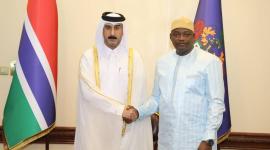 رئيس غامبيا وسفير قطر
