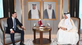 جانب من الاجتماع مع سفير أوزبكستان