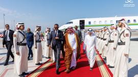 جانب من مراسم الاستقبال