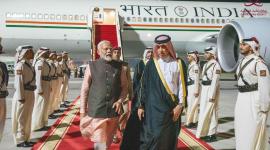 جانب من مراسم الاستقبال