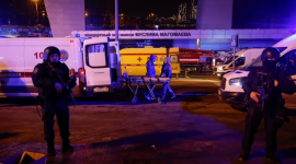 من محيط حادث الهجوم على مركز "كروكس سيتي هول"