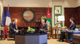 لقاء سابق بين العاهل الأردني ورئيس فرنسا