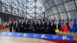 جانب من اجتماع قادة أوروبا