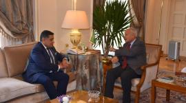 جانب من لقاء أبوالغيط بالوزير البريطاني