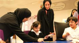 جانب من زيارة سعادة السيدة بثينة بنت علي الجبر النعيمي وزير التربية والتعليم والتعليم العالي