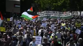 جانب من المظاهرات