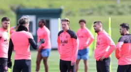 جانب من تدريبات مانشستر سيتي