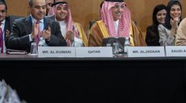 سعادة السيد علي بن أحمد الكواري وزير المالية خلال المشاركة في الاجتماع