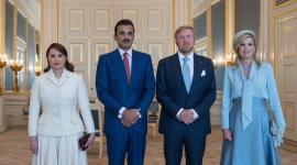 جانب من مأدبة الغداء الرسمية لملك وملكة هولندا