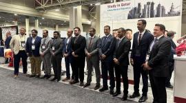 جانب من المشاركة القطرية في المؤتمر