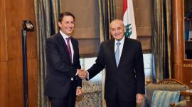 المبعوث الأمريكي عاموس هوكشتاين يلتقي رئيس البرلمان اللبناني نبيه بري - صورة أرشيفية