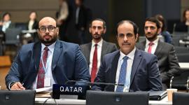 جانب من المشاركة القطرية في المؤتمر