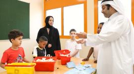 جانب من زيارة وزيرة التربية والتعليم سعادة السيدة بثينة بنت علي الجبر النعيمي