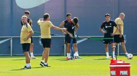 هانزي فليك في مران برشلونة