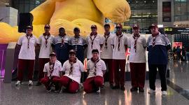 فريق الكشافة قبيل سفره إلى إسبانيا