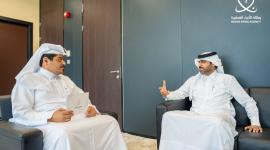 جانب من حوار الدكتور حارب محمد الجابري مع وكالة الأنباء القطرية