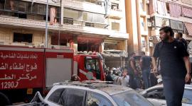 جانب من أثار الحادث في بيروت