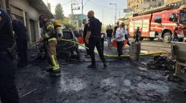 لقطة من موقع انفجار السيارة المفخخة