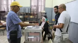 جانب من عملية الاقتراع