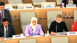 السيدة جوهرة بنت عبد العزيز السويدي نائب المندوب الدائم بالوفد الدائم لدولة قطر بجنيف