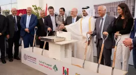 جانب من وضع حجر الأساس