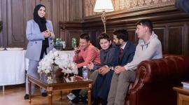 جانب من استقبال الأطفال