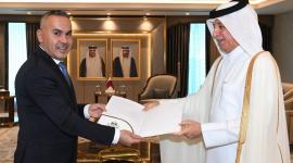 جانب من تسلم أوراق اعتماد سفير فلسطين