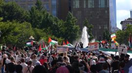 مظاهرة في أمريكا لدعم فلسطين "صورة أرشيفية"