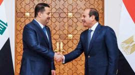 الرئيس المصري عبد الفتاح السيسي ومحمد شياع السوداني رئيس الوزراء العراقي