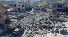 آثار قصف الاحتلال الإسرائيلي علي لبنان - صورة أرشيفية