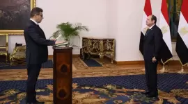 الرئيس الجديد للمخابرات العامة المصرية أثناء حلف اليمين