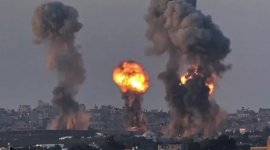 آثار القصف الإسرائيلي علي غزة