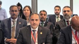 جانب من مشاركة سعادة وزير البيئة في المؤتمر