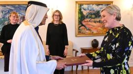 جانب من تسليم أوراق الاعتماد