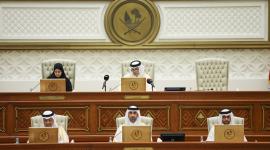 المنصة الرئيسية خلال جلسة الشورى