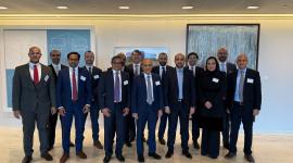 مسؤولو بورصة قطر والشركات المشاركة في الحملة