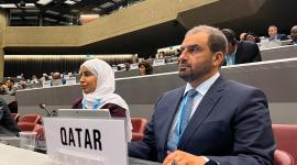 جانب من المشاركة القطرية في الاجتماع