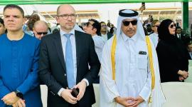 جانب من المشاركة القطرية في حفل التنصيب