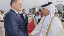 جانب من مغادرة رئيس وزراء بيلاروس